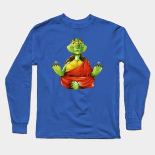 Meditating Monk Turtle Long Sleeve T-Shirt